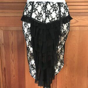 Vintage Lip Service Vaudeville Vamps Gothic Victorian Coquette Ivory Skirt